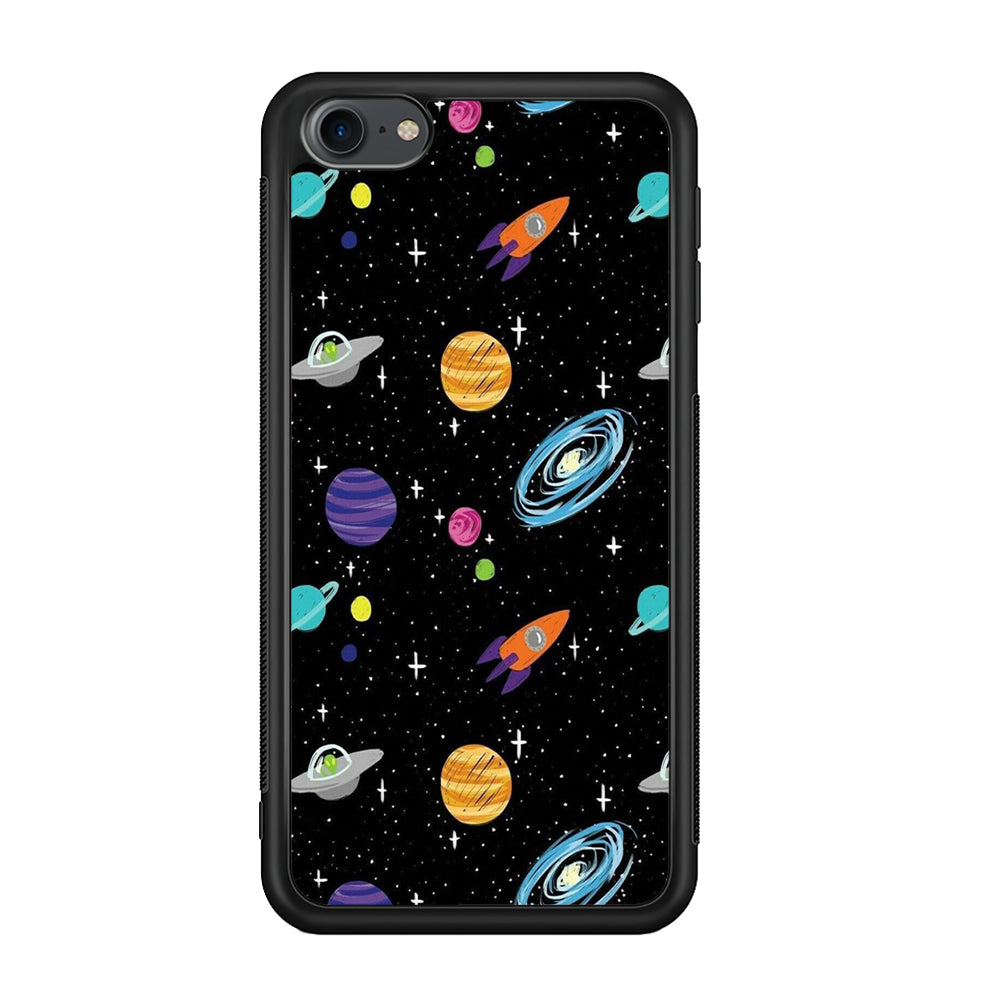 Space Pattern 003 iPod Touch 6 Case-Phone Case-Rubber Black (2D Case)-Altracase