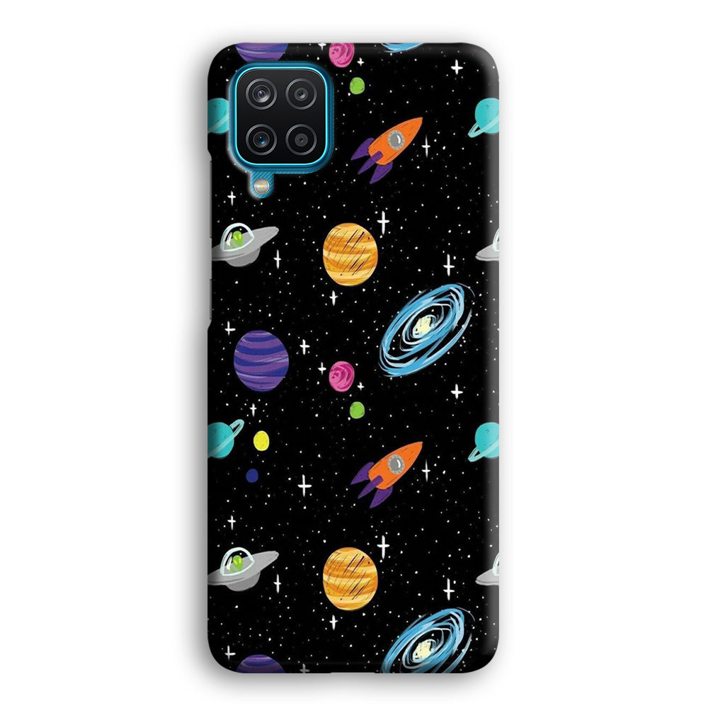 Space Pattern 003 Samsung Galaxy A12 Case-Phone Case-3D Case-Altracase