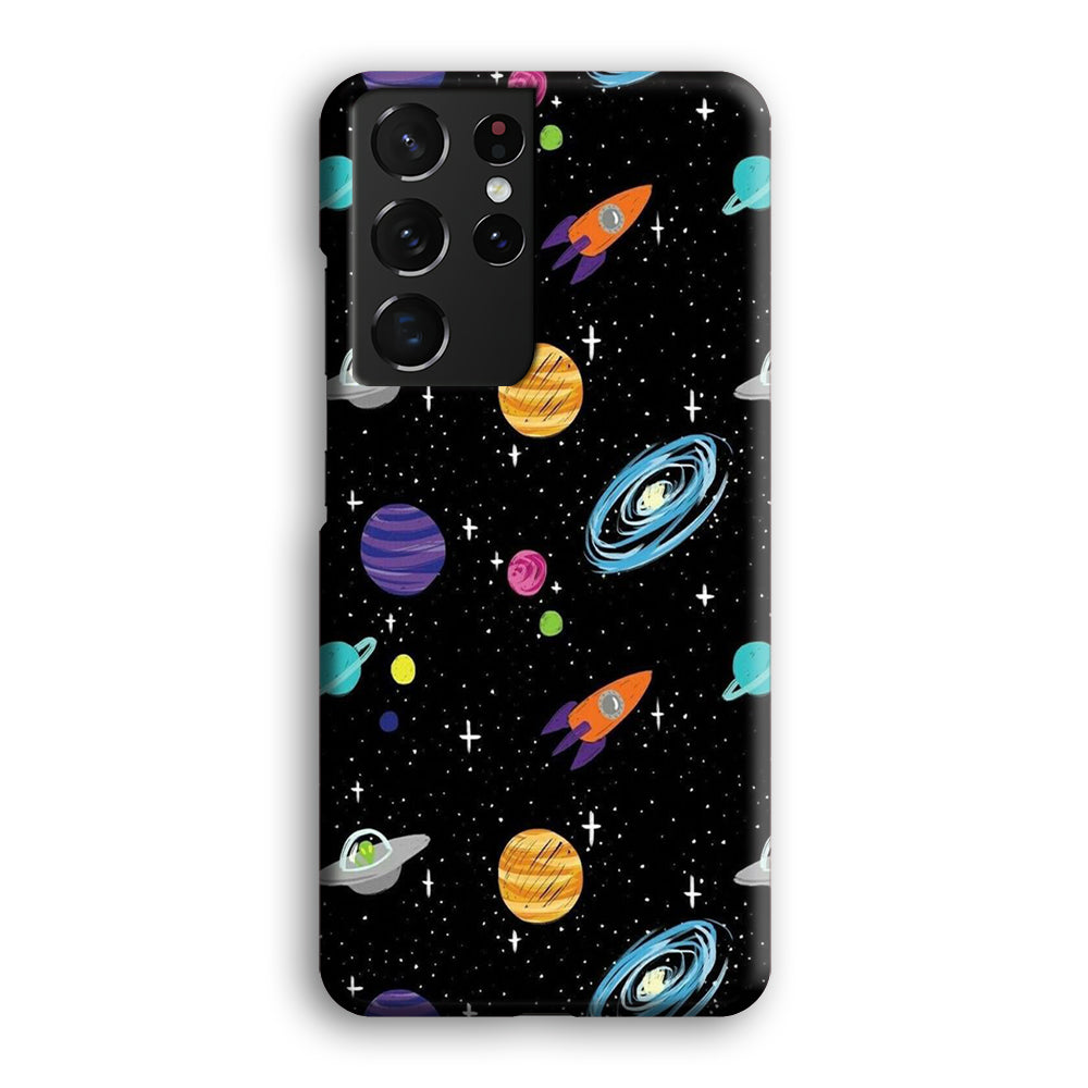 Space Pattern 003 Samsung Galaxy S21 Ultra Case-Phone Case-3D Case-Altracase