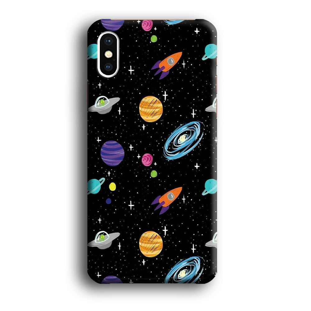 Space Pattern 003 iPhone Xs Case-Phone Case-3D Case-Altracase