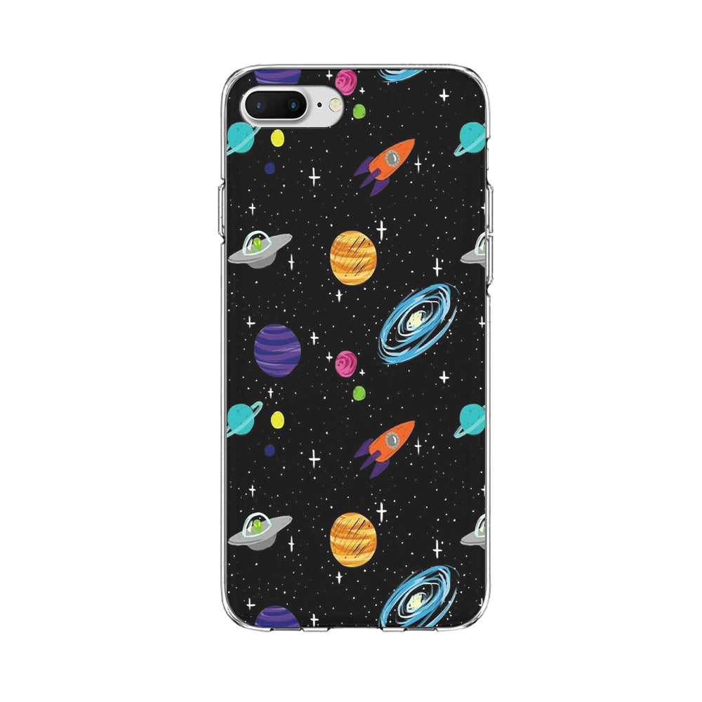 Space Pattern 003 iPhone 8 Plus Case-Phone Case-Clear Soft Case-Altracase