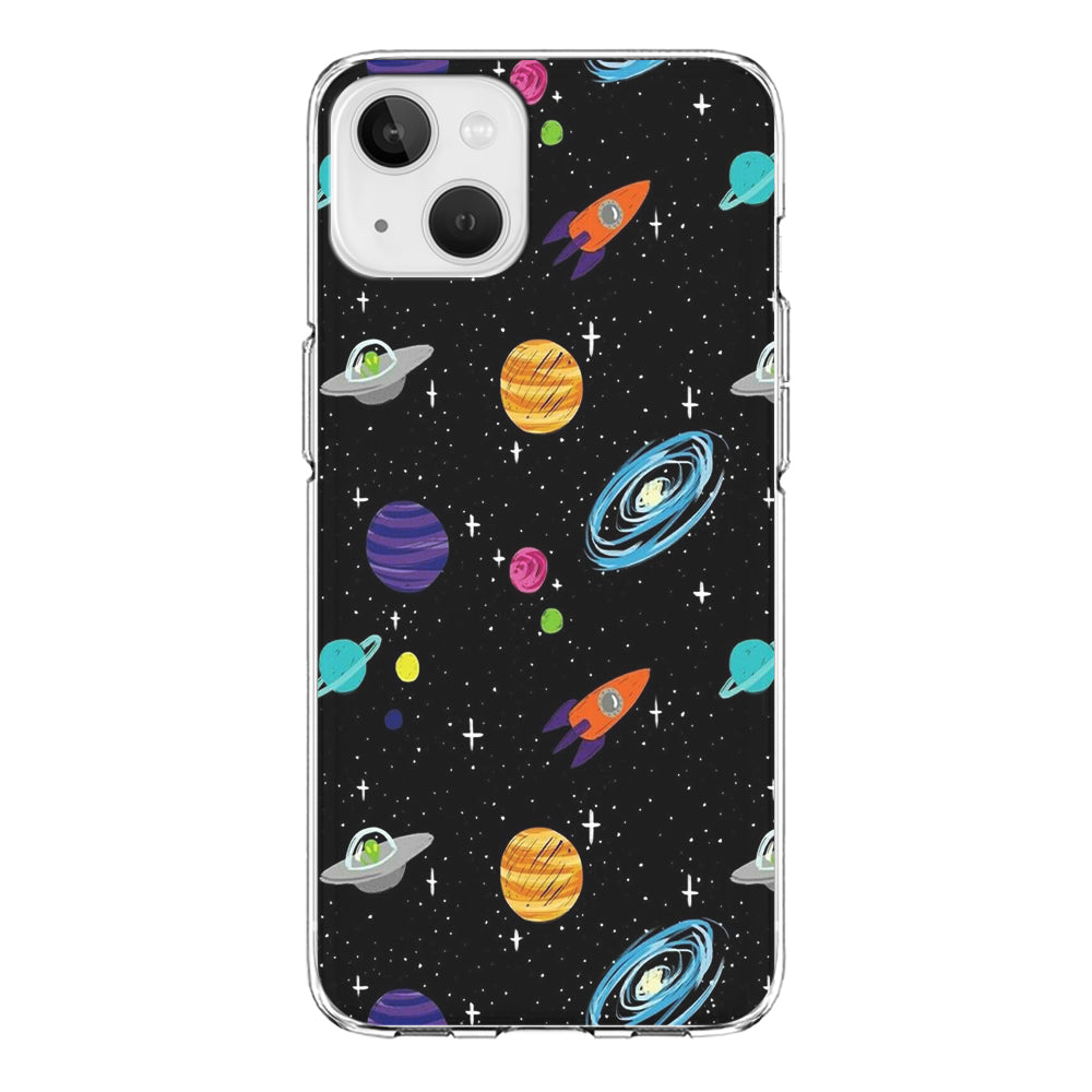Space Pattern 003 iPhone 13 Mini Case-Phone Case-Clear Soft Case-Altracase