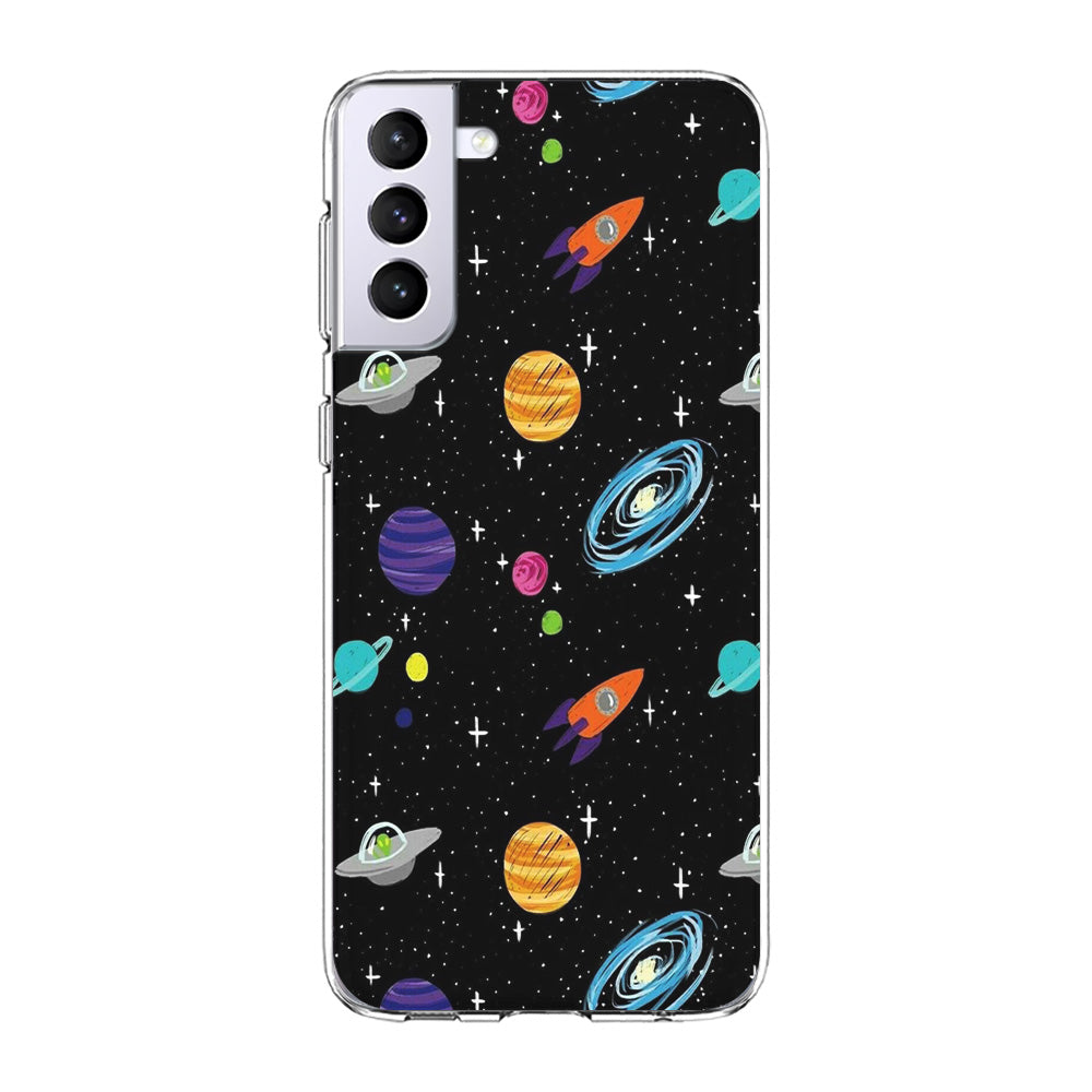 Space Pattern 003 Samsung Galaxy S24 Plus Case-Phone Case-Clear Soft Case-Altracase