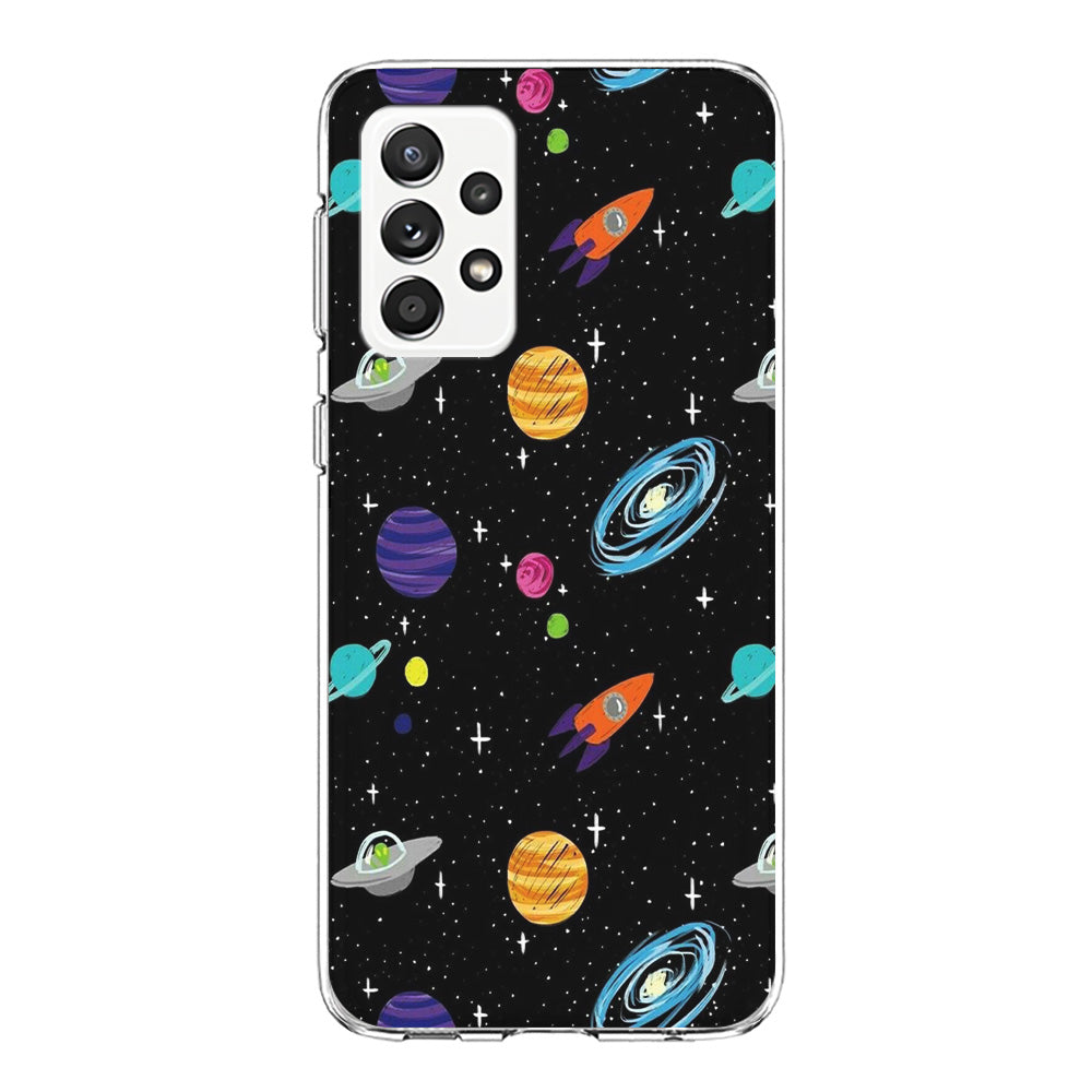 Space Pattern 003 Samsung Galaxy A52 Case-Phone Case-Clear Soft Case-Altracase