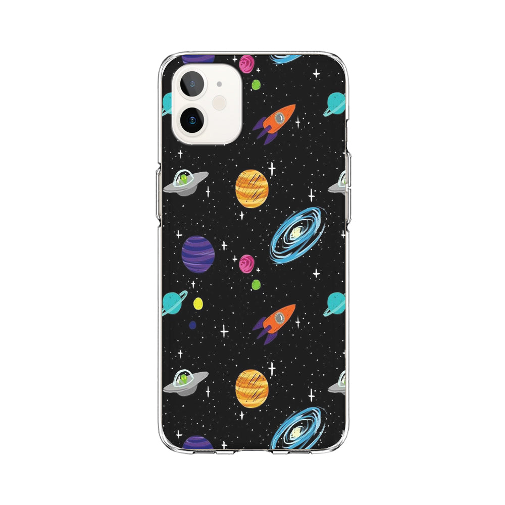 Space Pattern 003 iPhone 12 Case-Phone Case-Clear Soft Case-Altracase