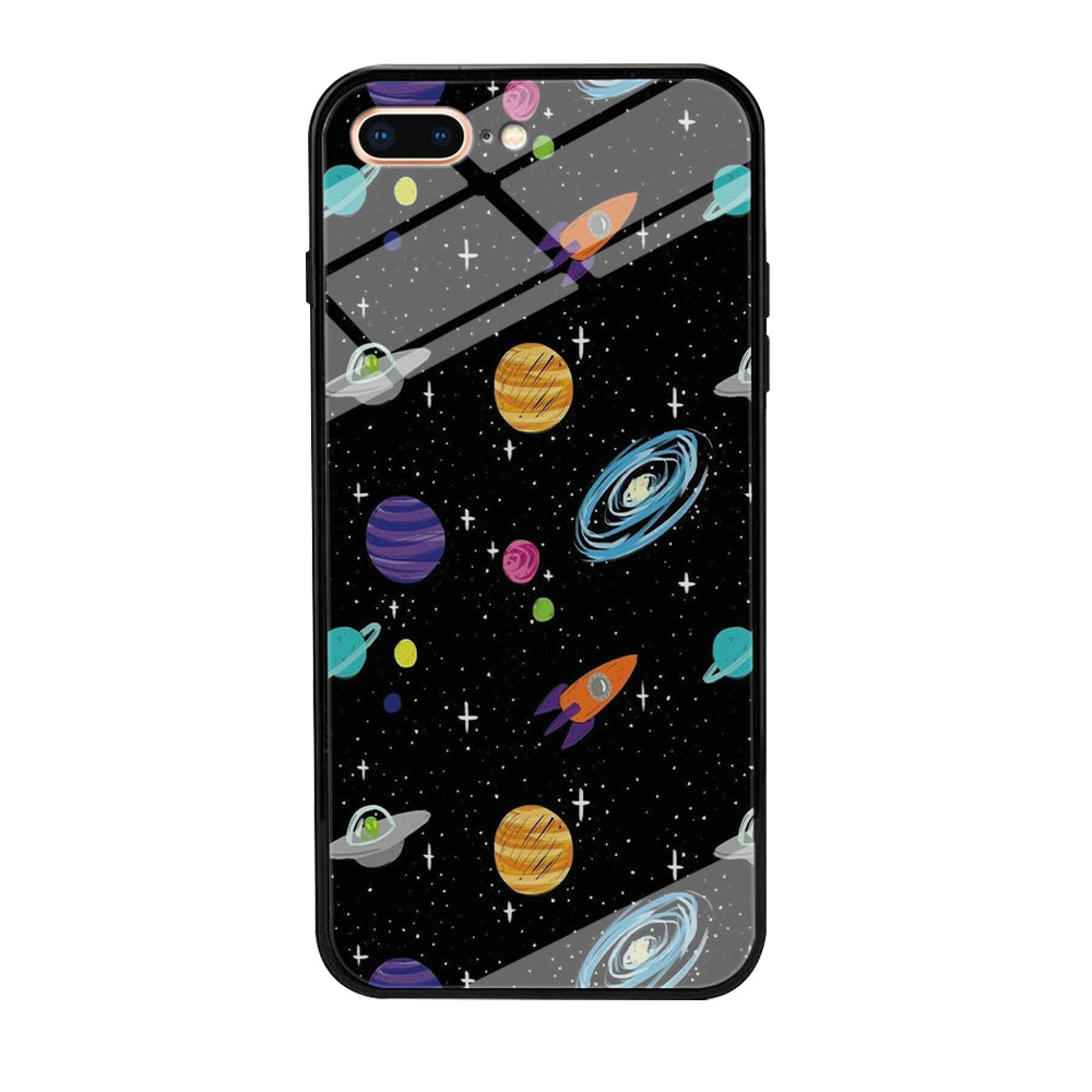Space Pattern 003 iPhone 8 Plus Case-Phone Case-Tempered Glass Case-Altracase