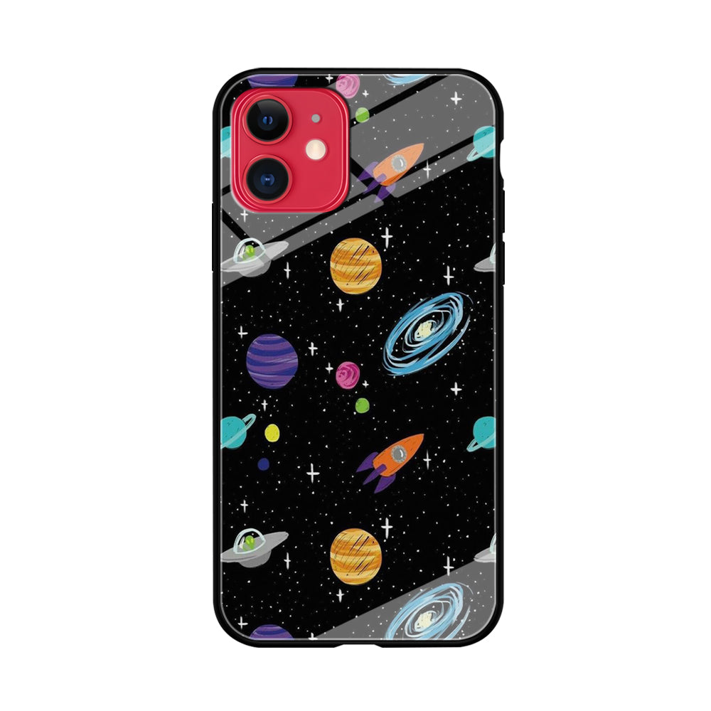 Space Pattern 003 iPhone 11 Case-Phone Case-Tempered Glass Case-Altracase