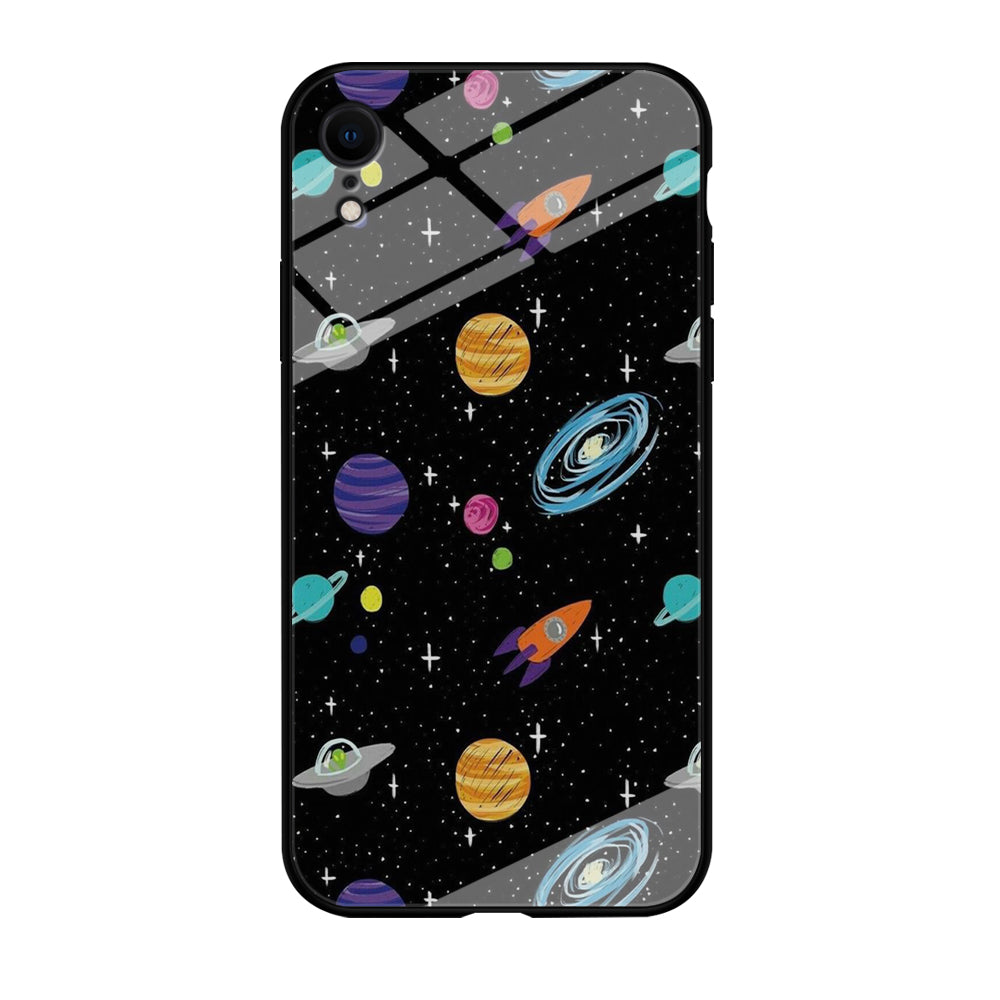 Space Pattern 003 iPhone XR Case-Phone Case-Tempered Glass Case-Altracase