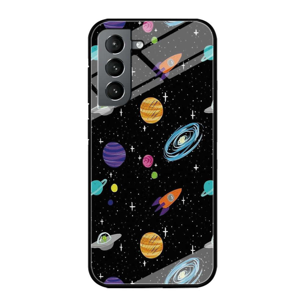 Space Pattern 003 Samsung Galaxy S23 Case-Phone Case-Tempered Glass Case-Altracase