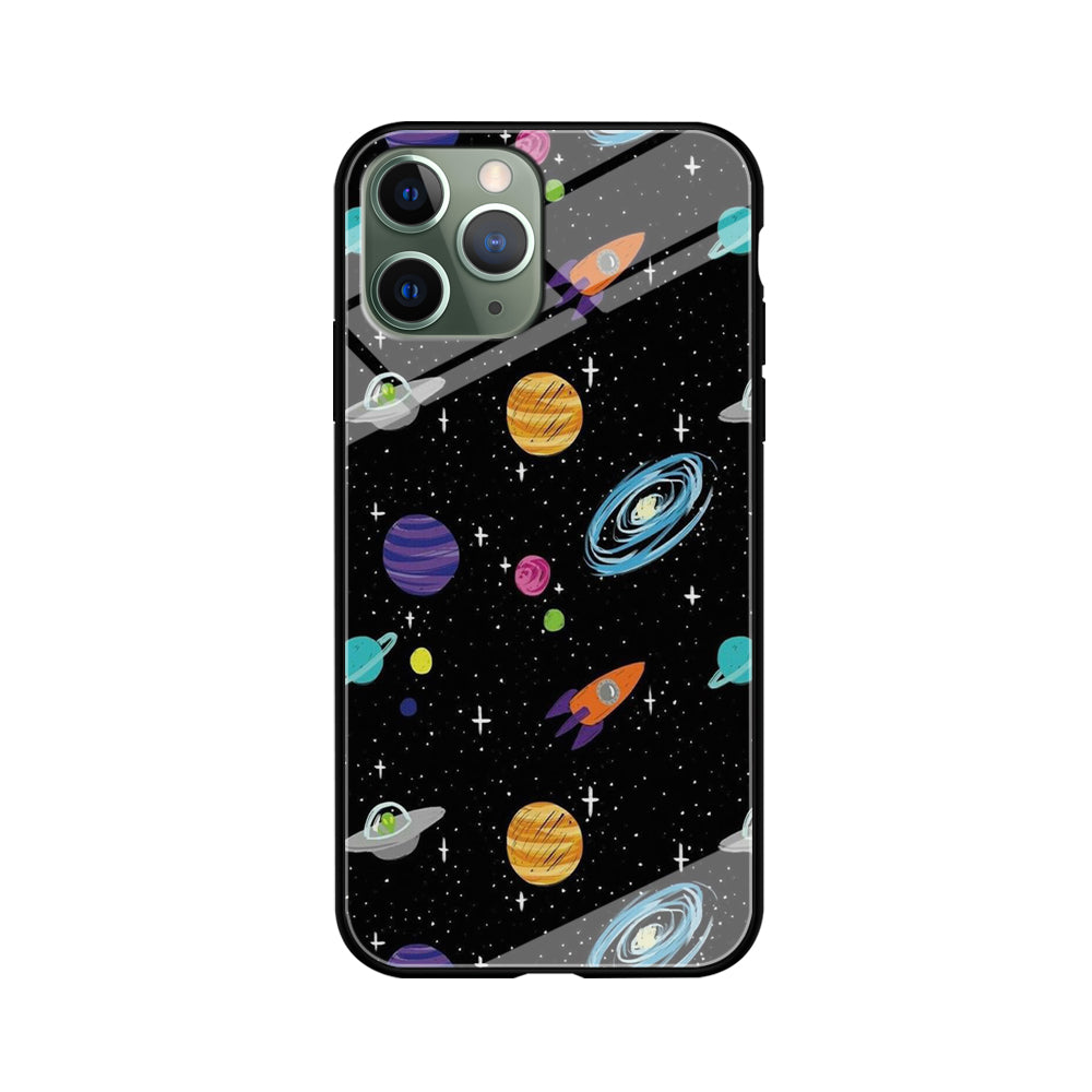Space Pattern 003 iPhone 11 Pro Max Case-Phone Case-Tempered Glass Case-Altracase