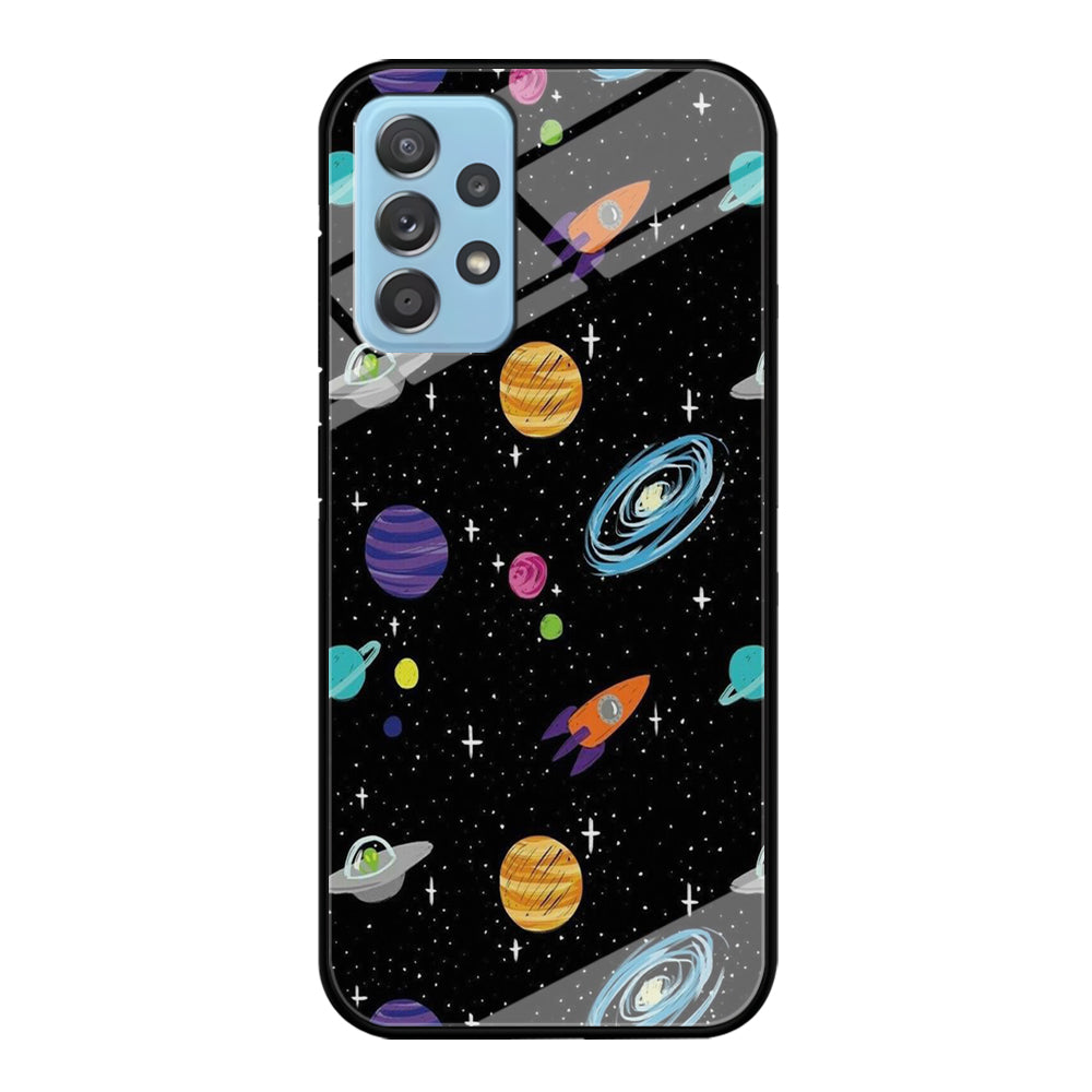 Space Pattern 003 Samsung Galaxy A52 Case-Phone Case-Tempered Glass Case-Altracase