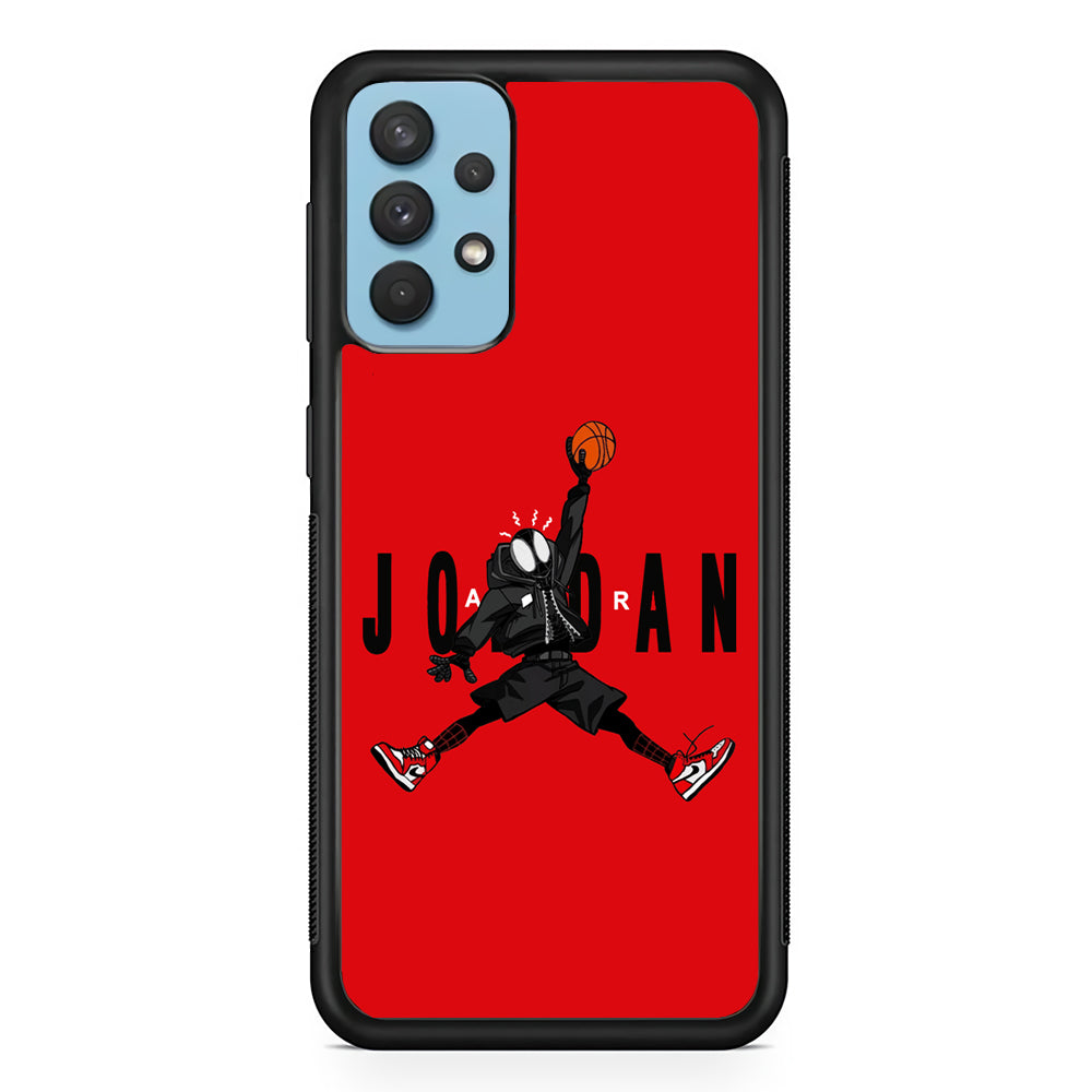Spiderman Air Jordan Samsung Galaxy A32 Case-Mobile Phone Case-Rubber Black (2D Case)-Altracase