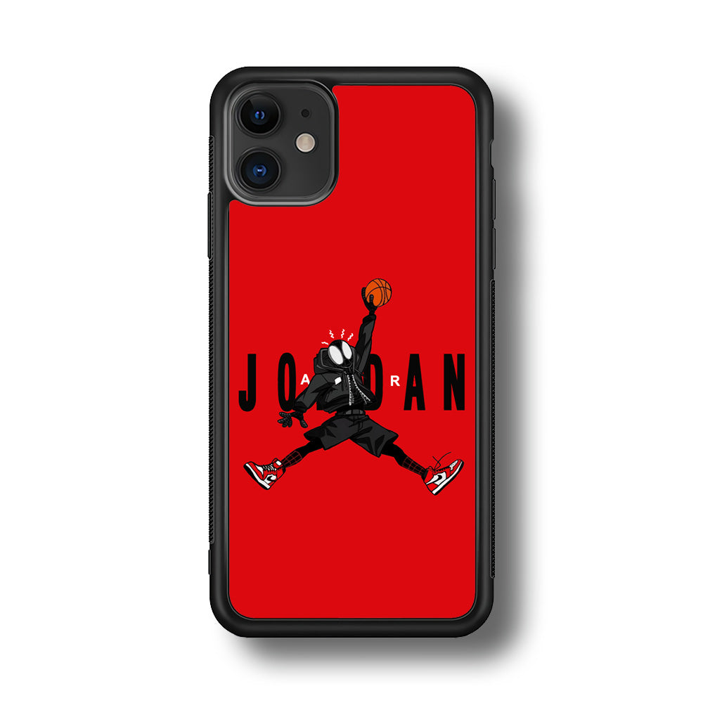 Spiderman Air Jordan iPhone 11 Case-Mobile Phone Case-Rubber Black (2D Case)-Altracase