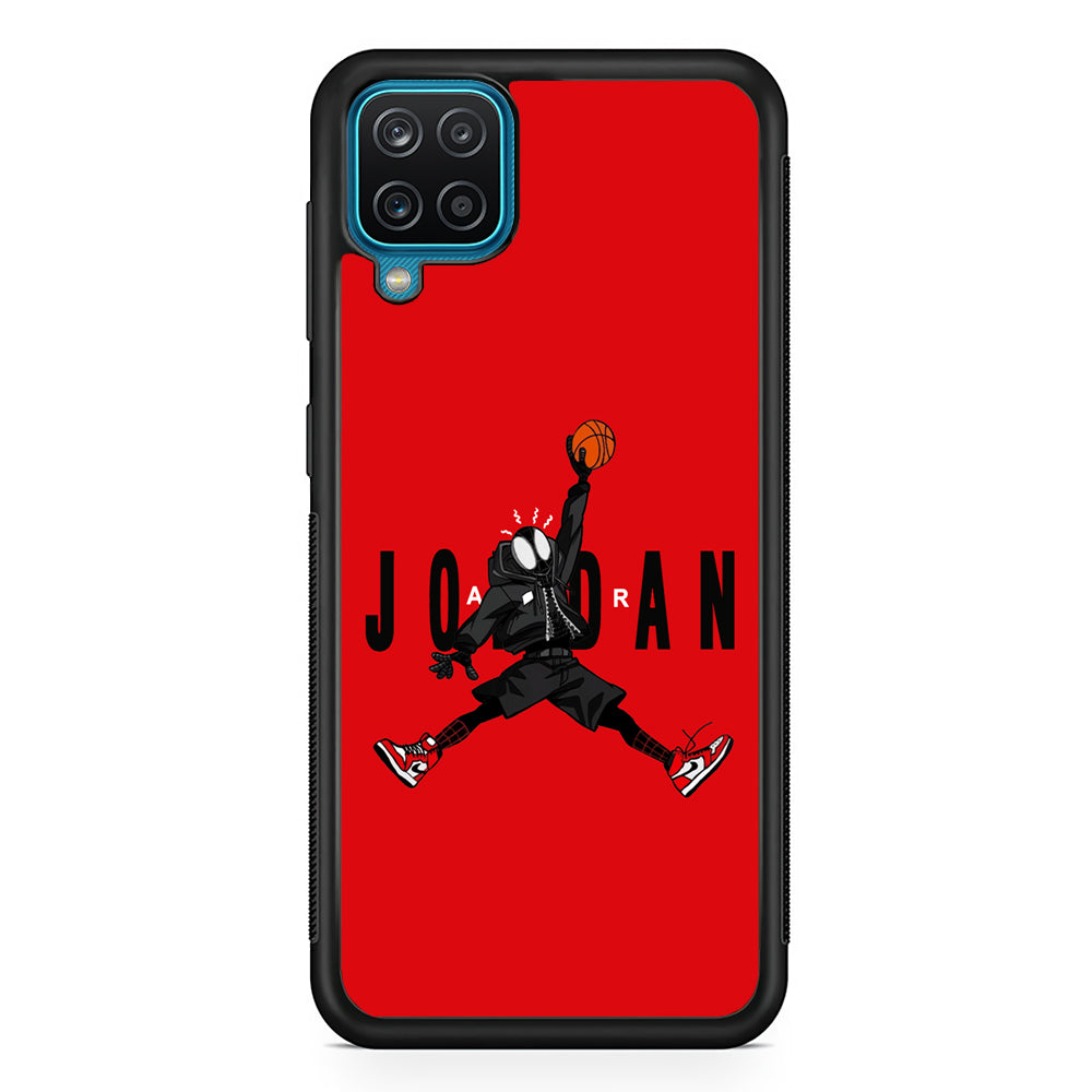 Spiderman Air Jordan Samsung Galaxy A12 Case-Mobile Phone Case-Rubber Black (2D Case)-Altracase