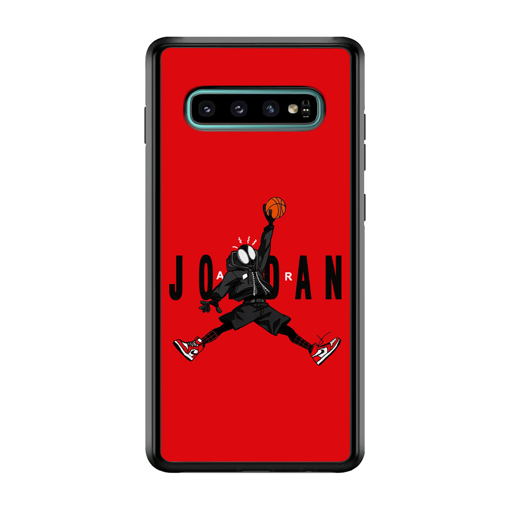 Spiderman Air Jordan Samsung Galaxy S10 Case-Mobile Phone Case-Rubber Black (2D Case)-Altracase