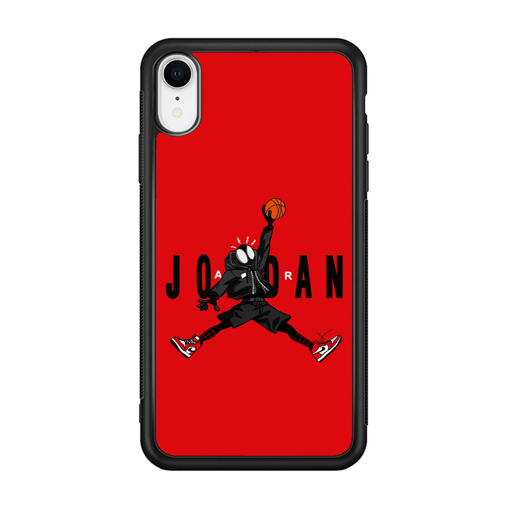 Spiderman Air Jordan iPhone XR Case-Mobile Phone Case-Rubber Black (2D Case)-Altracase