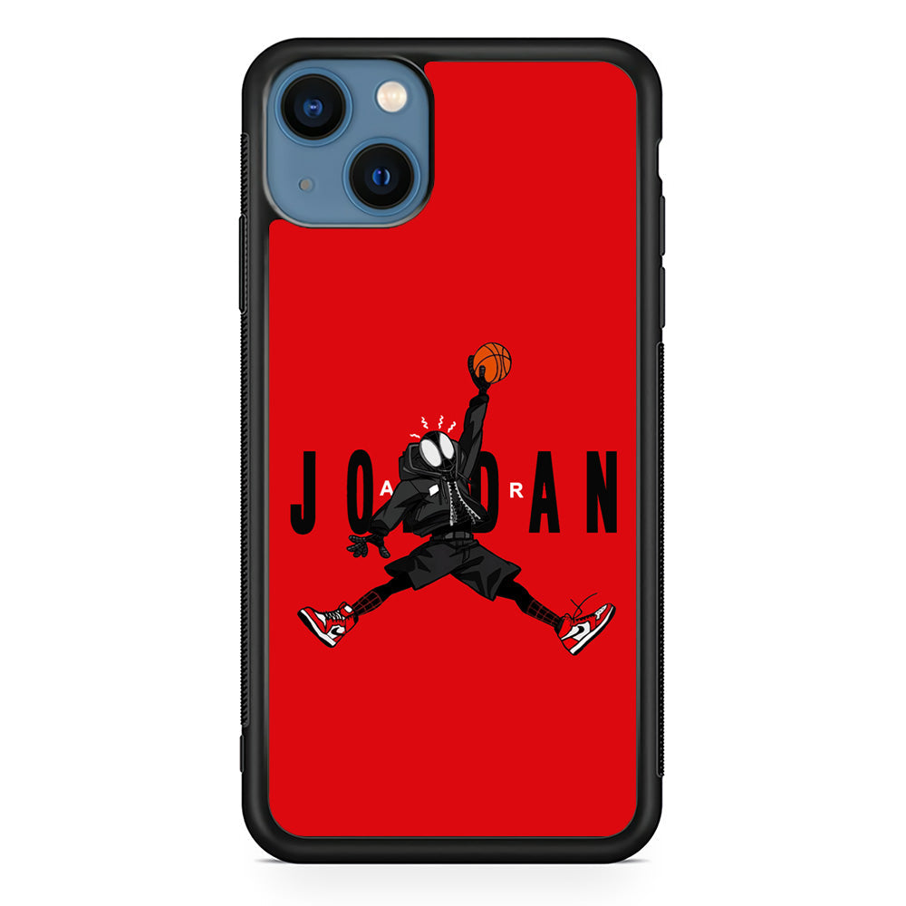 Spiderman Air Jordan iPhone 14 Case-Mobile Phone Case-Rubber Black (2D Case)-Altracase