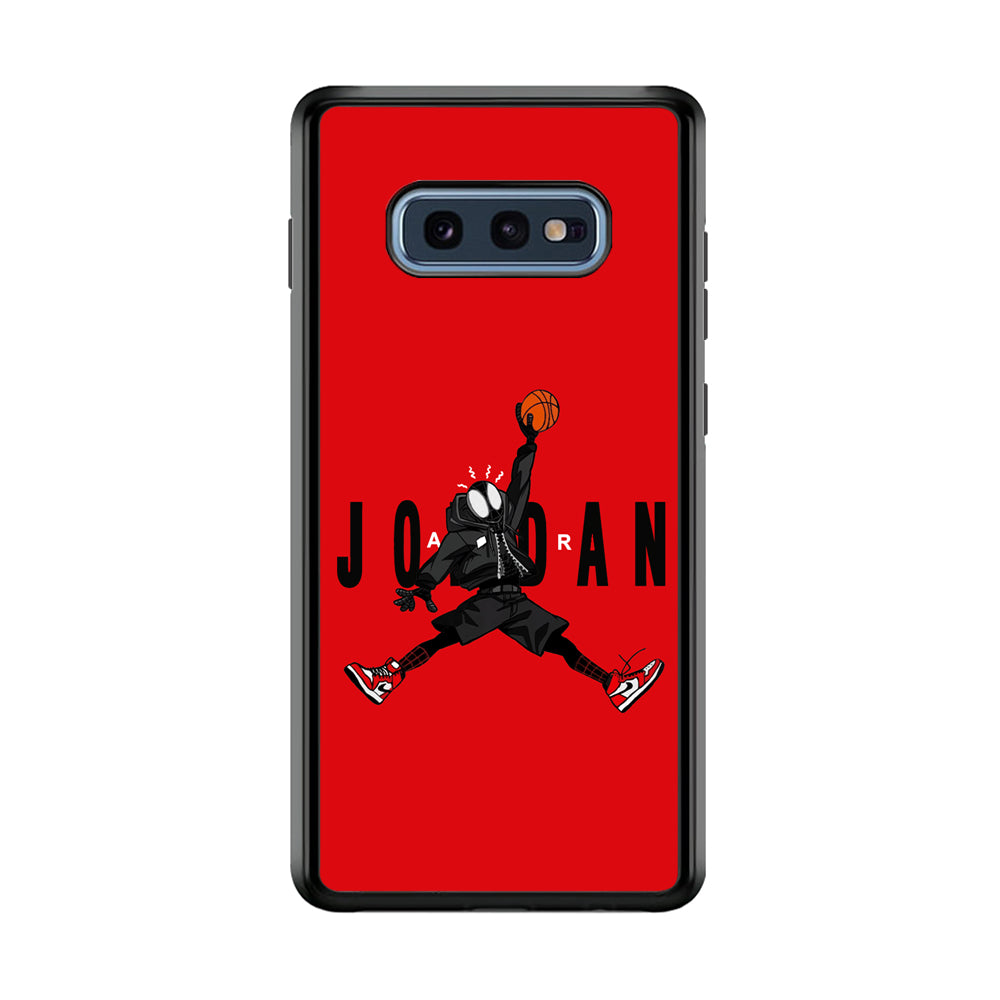 Spiderman Air Jordan Samsung Galaxy S10E Case-Mobile Phone Case-Rubber Black (2D Case)-Altracase