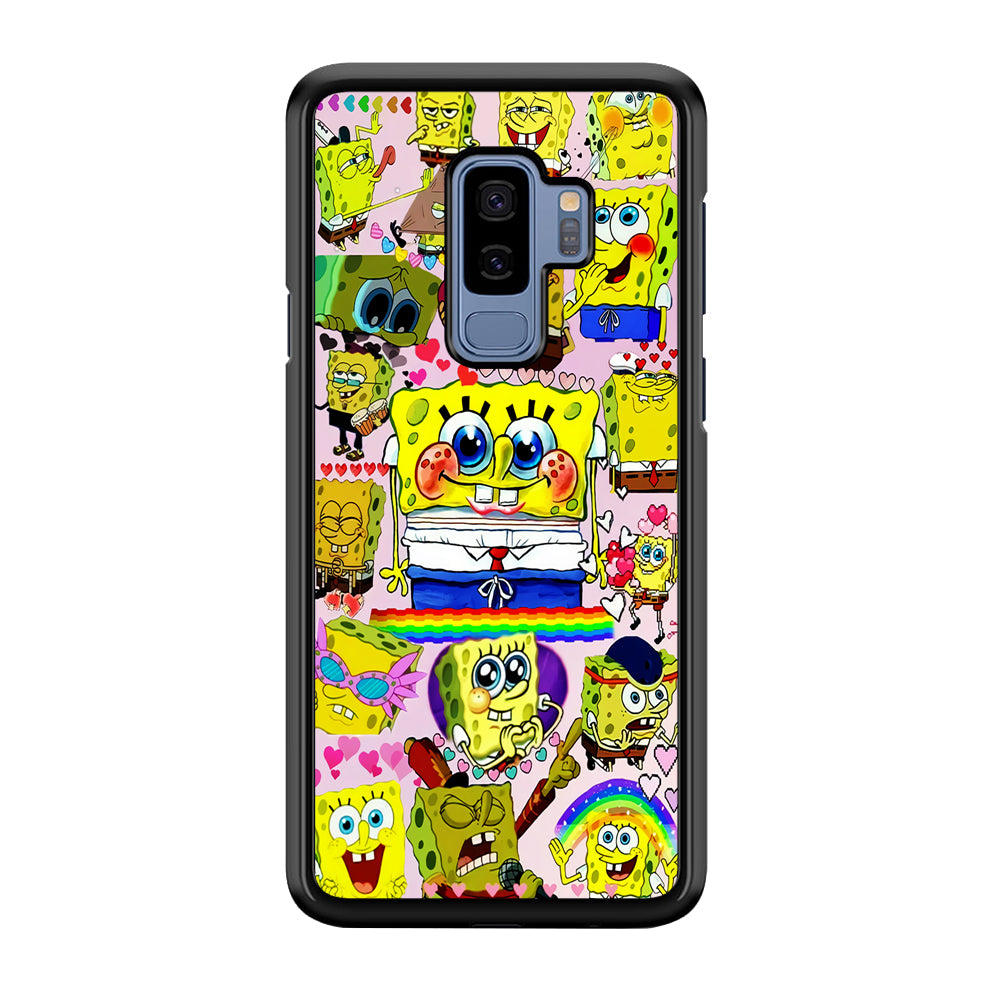 Spongebob Cute Character Samsung Galaxy S9 Plus Case-Phone Case-Rubber Black (2D Case)-Altracase