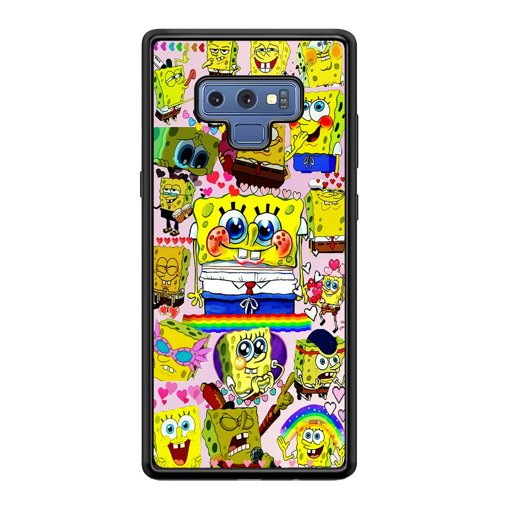 Spongebob Cute Character Samsung Galaxy Note 9 Case-Phone Case-Rubber Black (2D Case)-Altracase