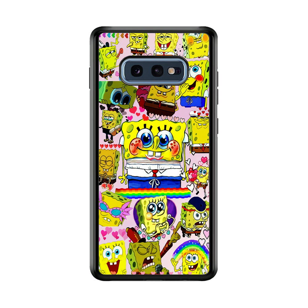Spongebob Cute Character Samsung Galaxy S10E Case-Phone Case-Rubber Black (2D Case)-Altracase