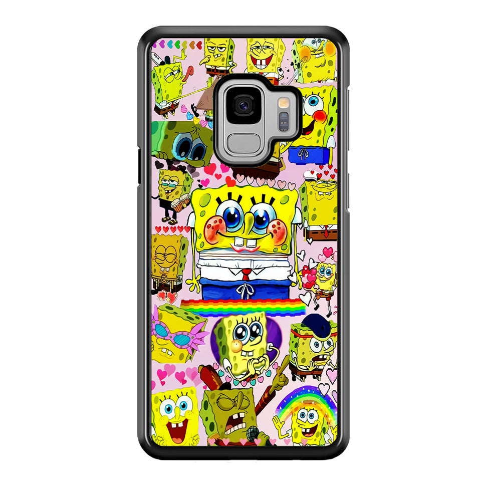 Spongebob Cute Character Samsung Galaxy S9 Case-Phone Case-Rubber Black (2D Case)-Altracase