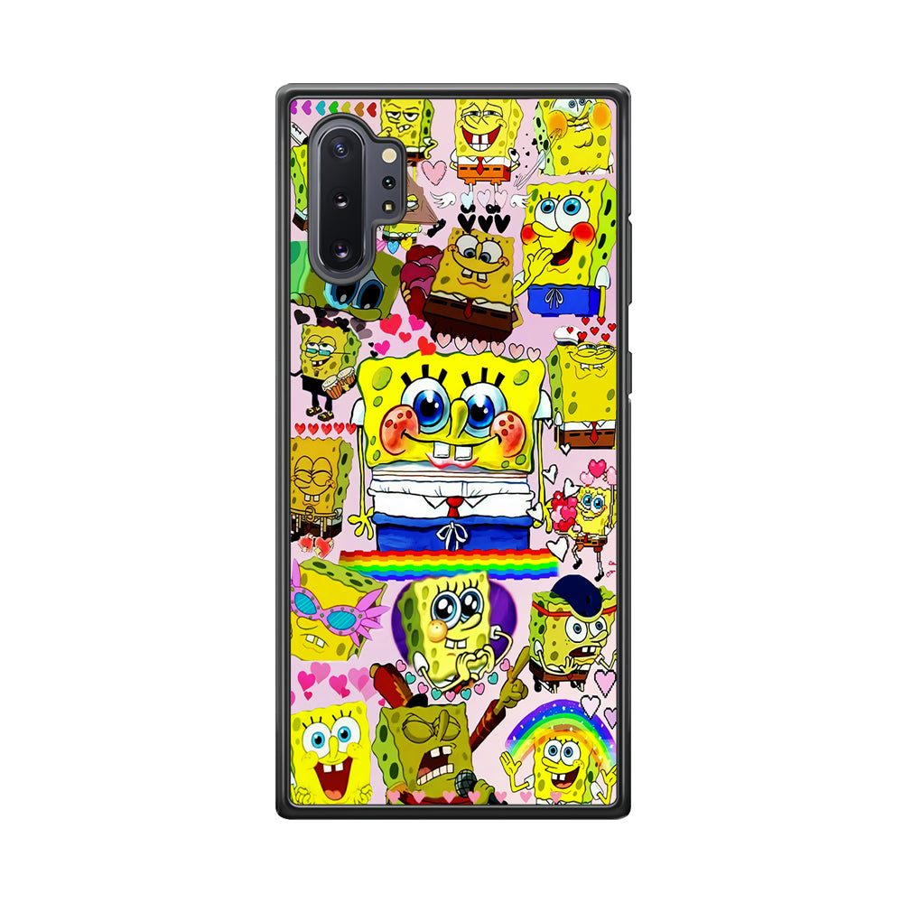 Spongebob Cute Character Samsung Galaxy Note 10 Plus Case-Phone Case-Tempered Glass Case-Altracase