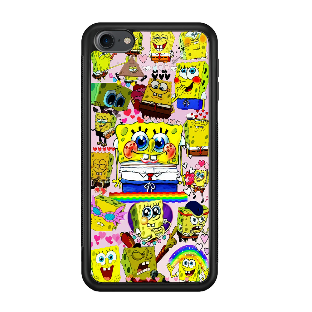 Spongebob Cute Character iPod Touch 6 Case-Phone Case-Rubber White (2D Case)-Altracase