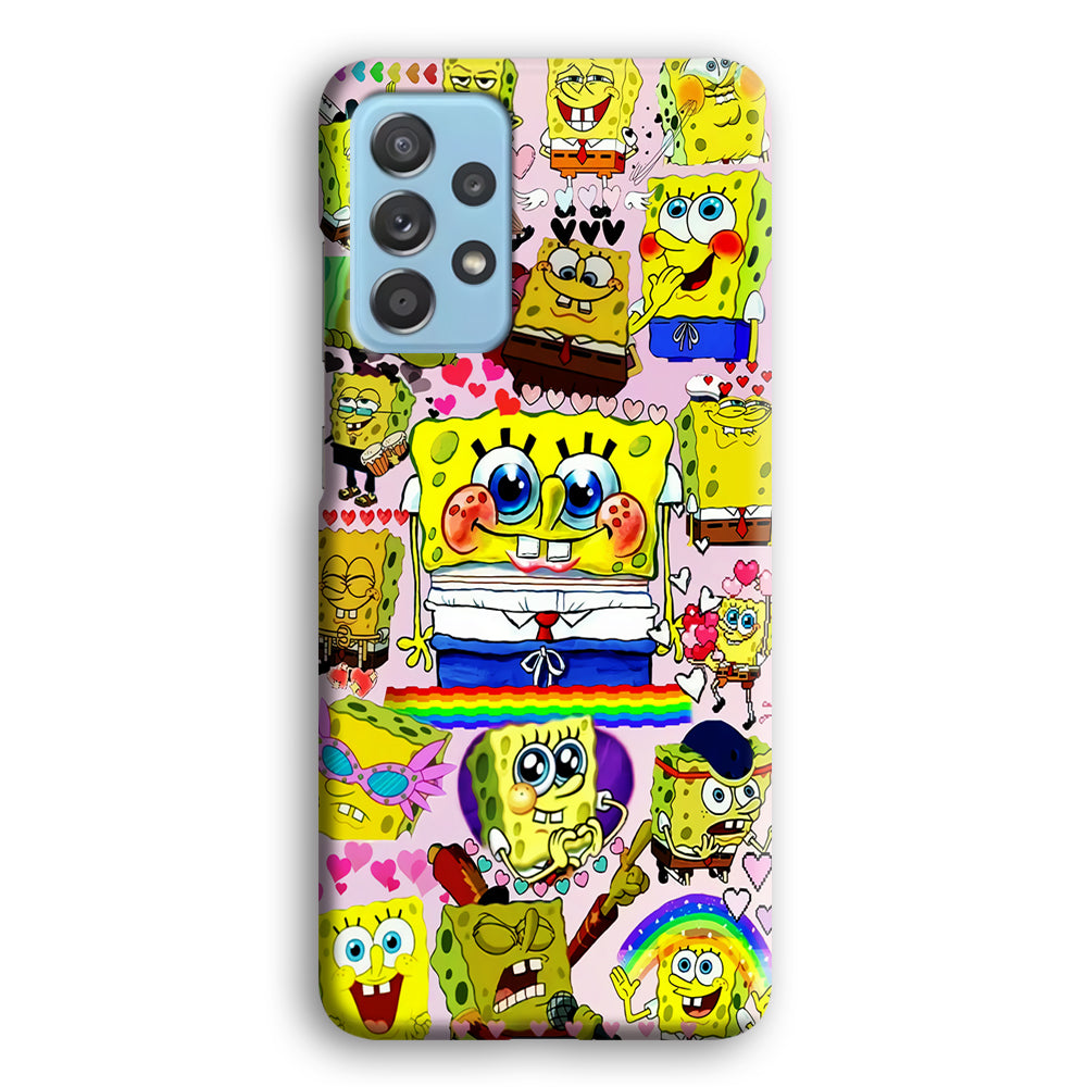 Spongebob Cute Character Samsung Galaxy A72 Case-Phone Case-3D Case-Altracase