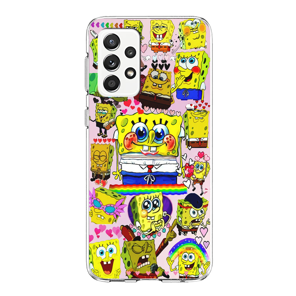 Spongebob Cute Character Samsung Galaxy A72 Case-Phone Case-Clear Soft Case-Altracase