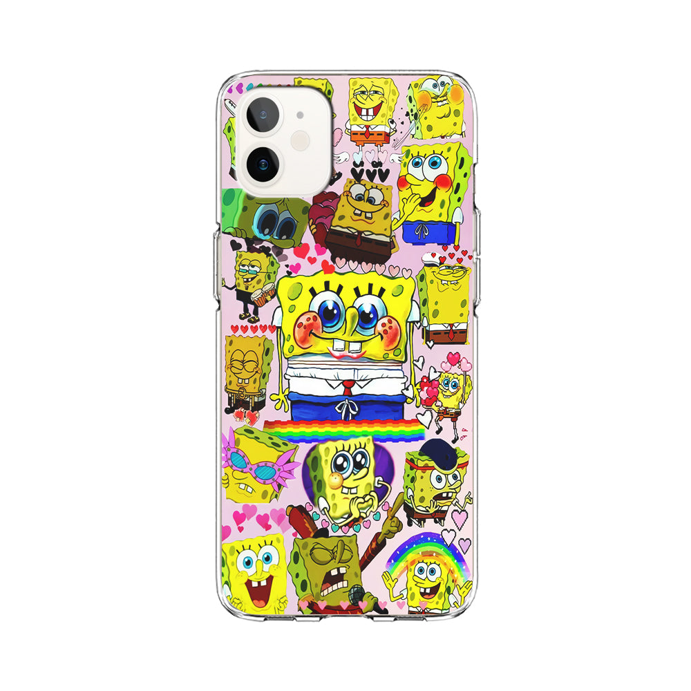 Spongebob Cute Character iPhone 12 Case-Phone Case-Clear Soft Case-Altracase