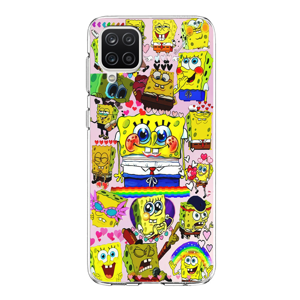 Spongebob Cute Character Samsung Galaxy A12 Case-Phone Case-Clear Soft Case-Altracase