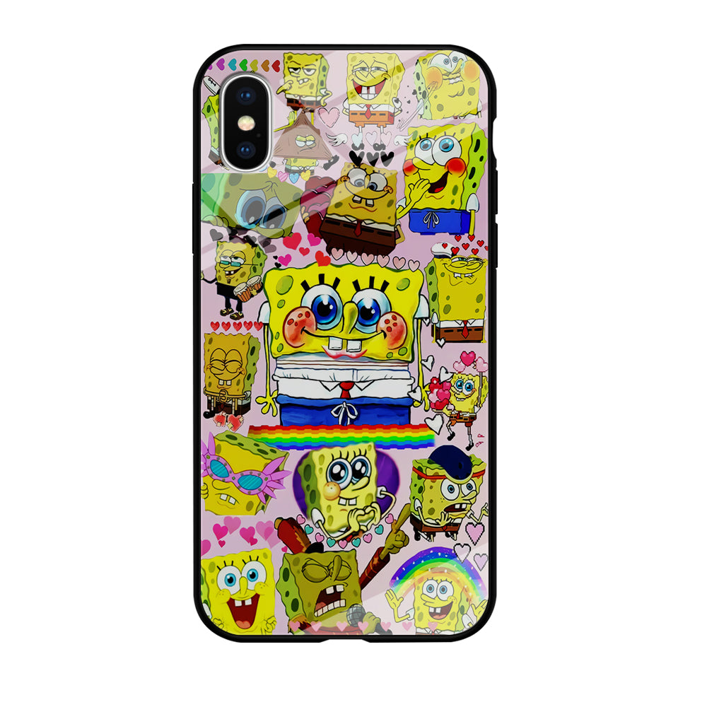 Spongebob Cute Character iPhone Xs Case-Phone Case-Tempered Glass Case-Altracase
