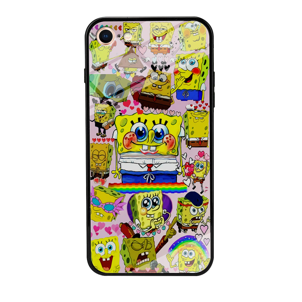 Spongebob Cute Character iPhone SE 3 2022 Case-Phone Case-Tempered Glass Case-Altracase