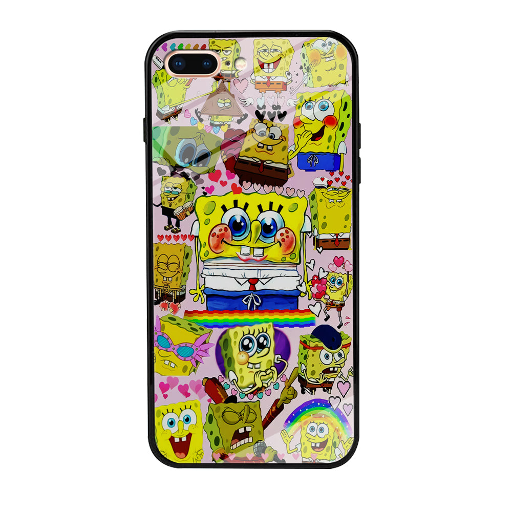 Spongebob Cute Character iPhone 8 Plus Case-Phone Case-Tempered Glass Case-Altracase
