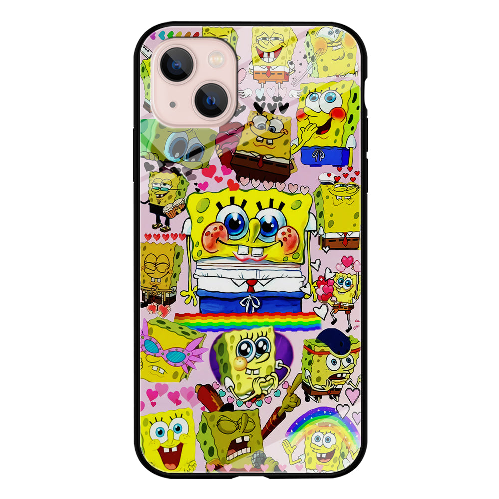 Spongebob Cute Character iPhone 13 Case-Phone Case-Tempered Glass Case-Altracase