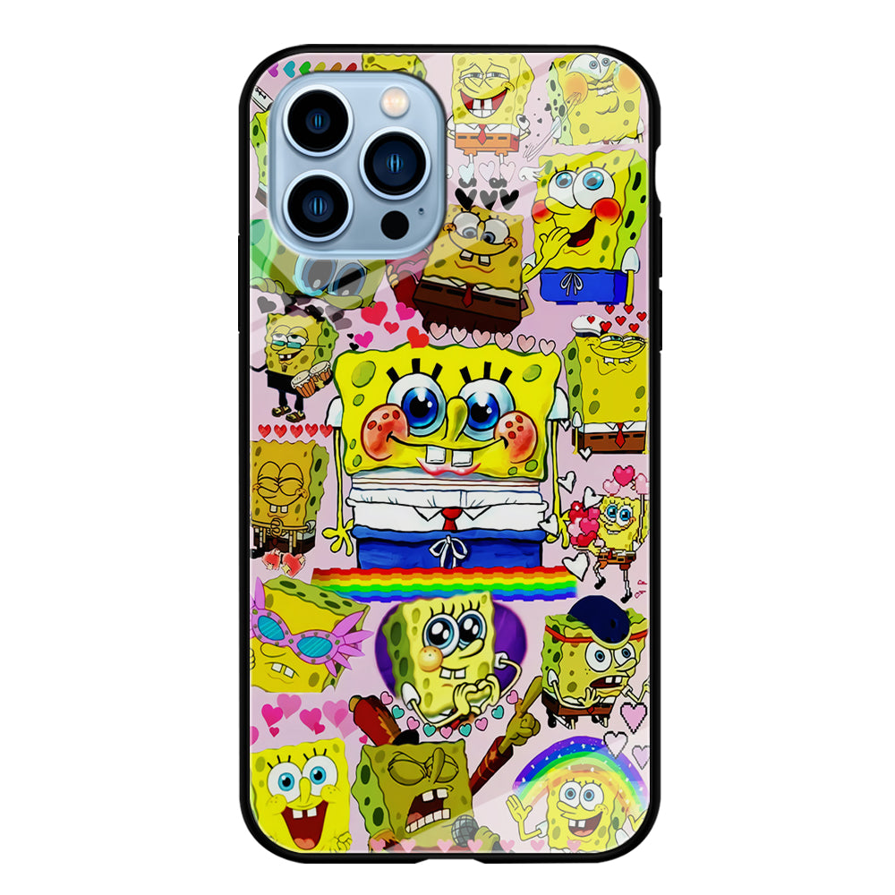 Spongebob Cute Character iPhone 15 Pro Case-Phone Case-Tempered Glass Case-Altracase