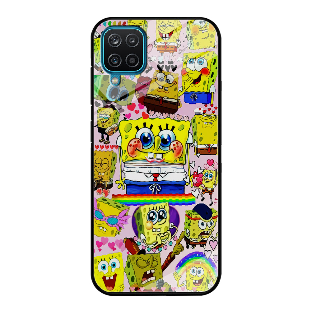 Spongebob Cute Character Samsung Galaxy A12 Case-Phone Case-Tempered Glass Case-Altracase