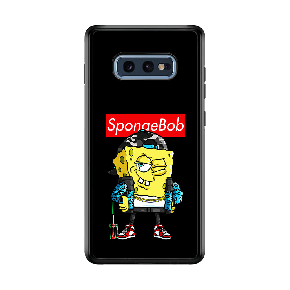 Spongebob Hypebeast Samsung Galaxy S10E Case-Phone Case-Rubber Black (2D Case)-Altracase