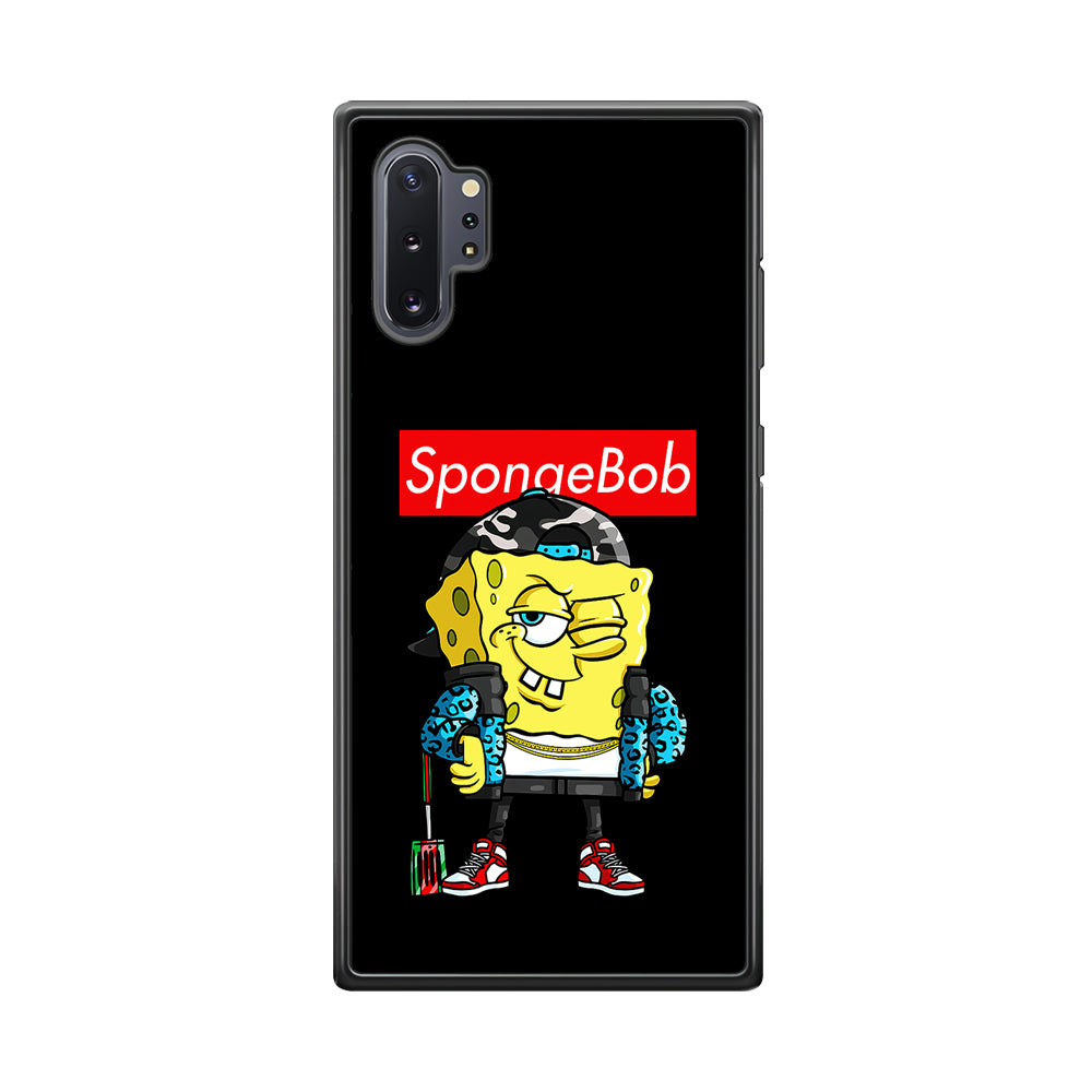 Spongebob Hypebeast Samsung Galaxy Note 10 Plus Case-Phone Case-Rubber Black (2D Case)-Altracase