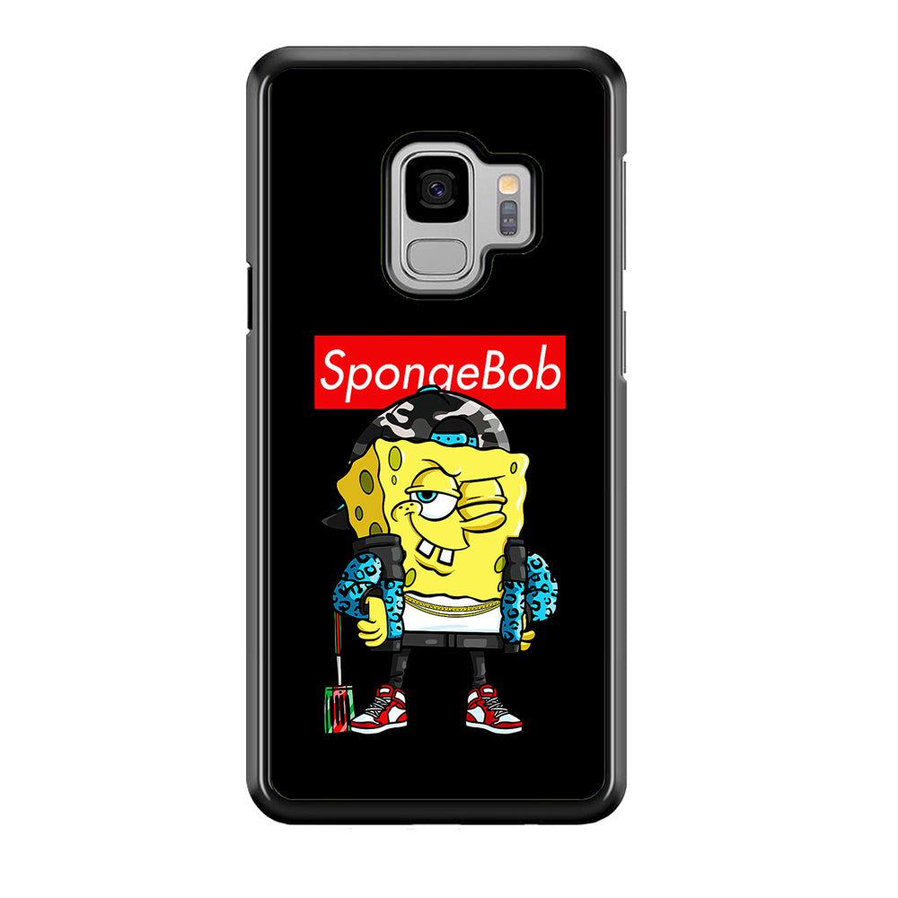 Spongebob Hypebeast Samsung Galaxy S9 Case-Phone Case-Rubber Black (2D Case)-Altracase