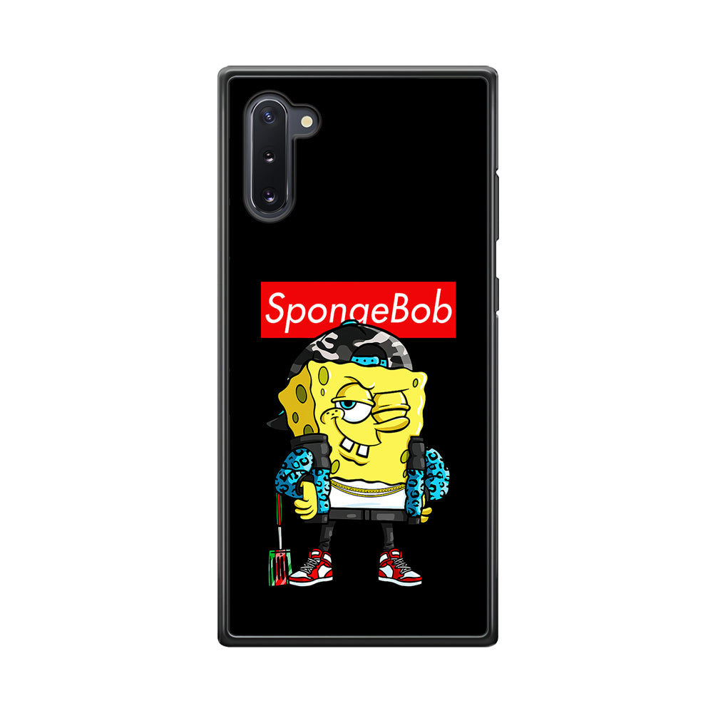 Spongebob Hypebeast Samsung Galaxy Note 10 Case-Phone Case-Rubber Black (2D Case)-Altracase