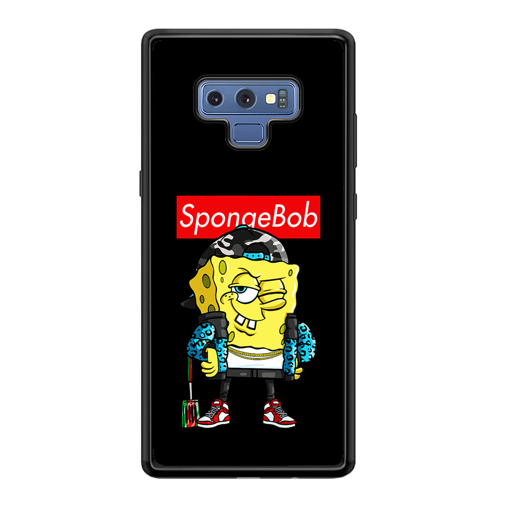 Spongebob Hypebeast Samsung Galaxy Note 9 Case-Phone Case-Rubber Black (2D Case)-Altracase