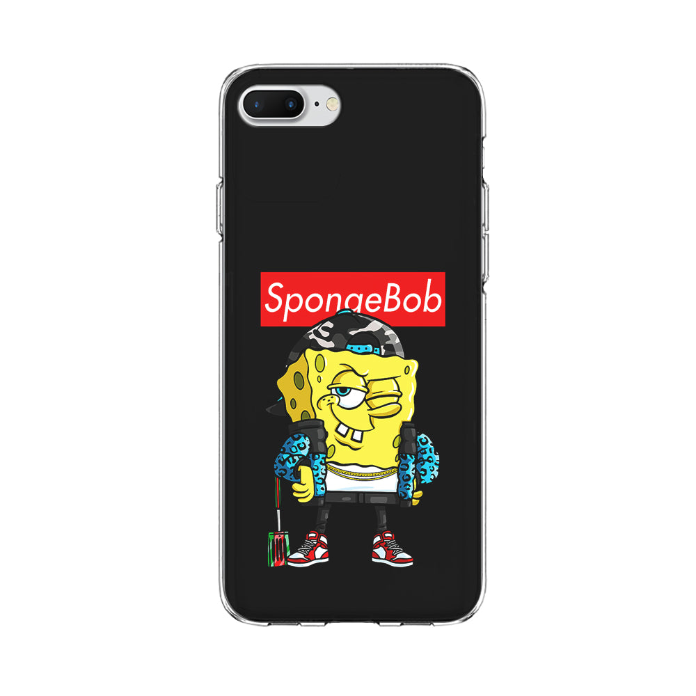 Spongebob Hypebeast iPhone 8 Plus Case-Phone Case-Clear Soft Case-Altracase
