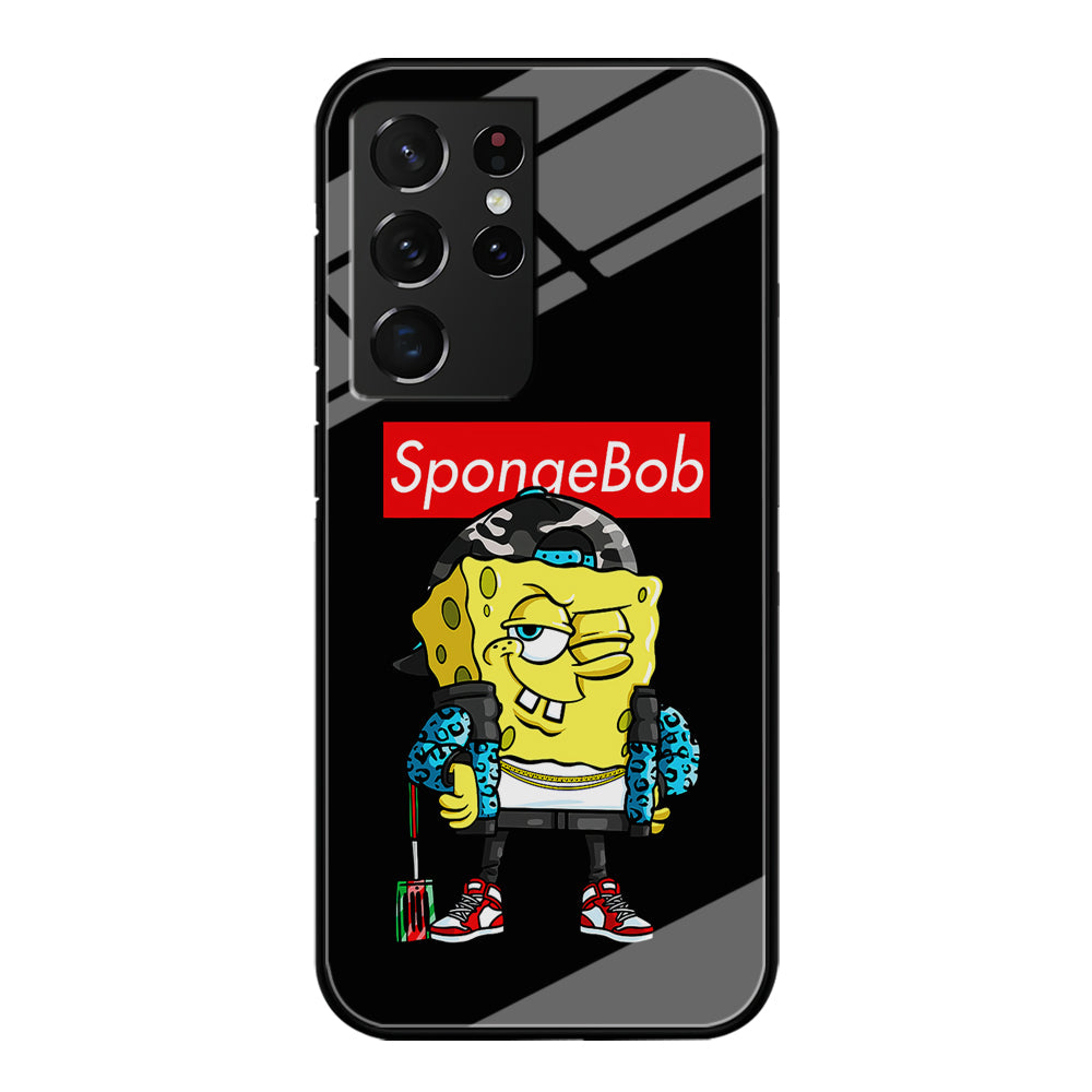 Spongebob Hypebeast Samsung Galaxy S22 Ultra Case-Phone Case-Tempered Glass Case-Altracase