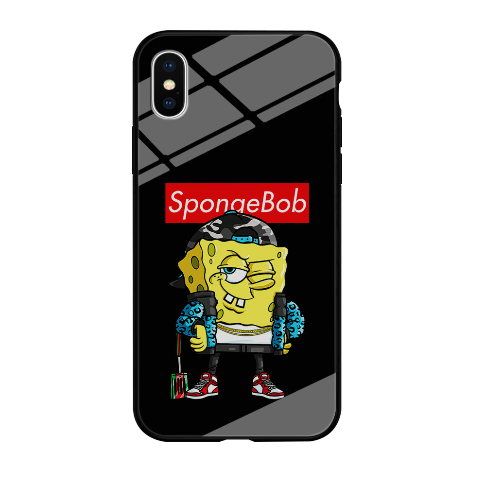 Spongebob Hypebeast iPhone Xs Case-Phone Case-Tempered Glass Case-Altracase