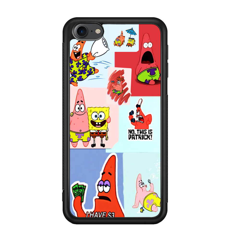 Spongebob Patrick Aesthetic iPod Touch 6 Case-Phone Case-Rubber Black (2D Case)-Altracase