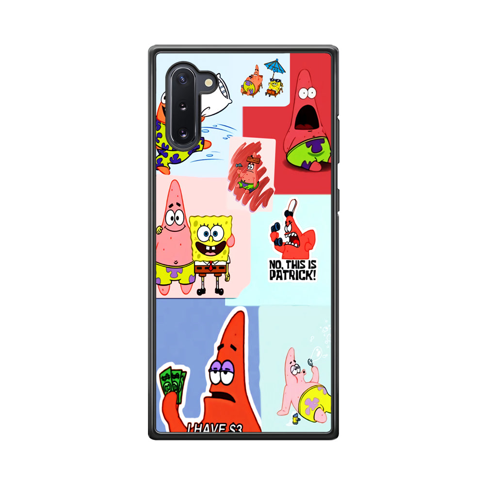 Spongebob Patrick Aesthetic Samsung Galaxy Note 10 Case-Phone Case-Rubber Black (2D Case)-Altracase