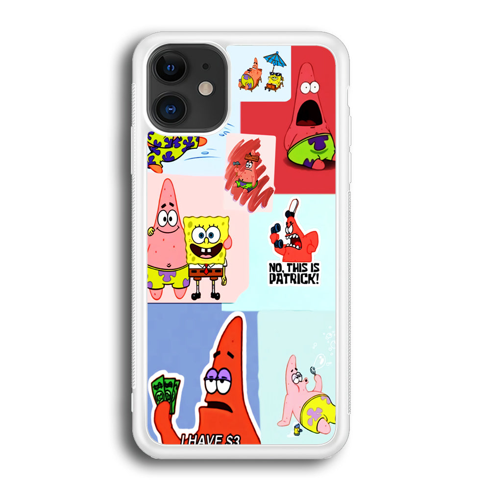 Spongebob Patrick Aesthetic iPhone 12 Case-Phone Case-Rubber White (2D Case)-Altracase