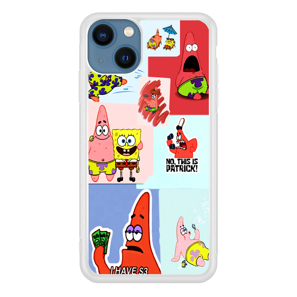 Spongebob Patrick Aesthetic iPhone 13 Case-Phone Case-Rubber White (2D Case)-Altracase